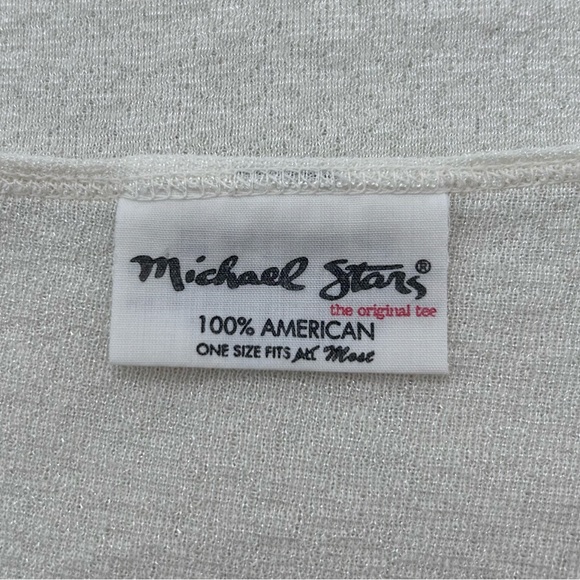 Michael Stars The Original Tee in Metallic Ivory - Picture 7 of 8